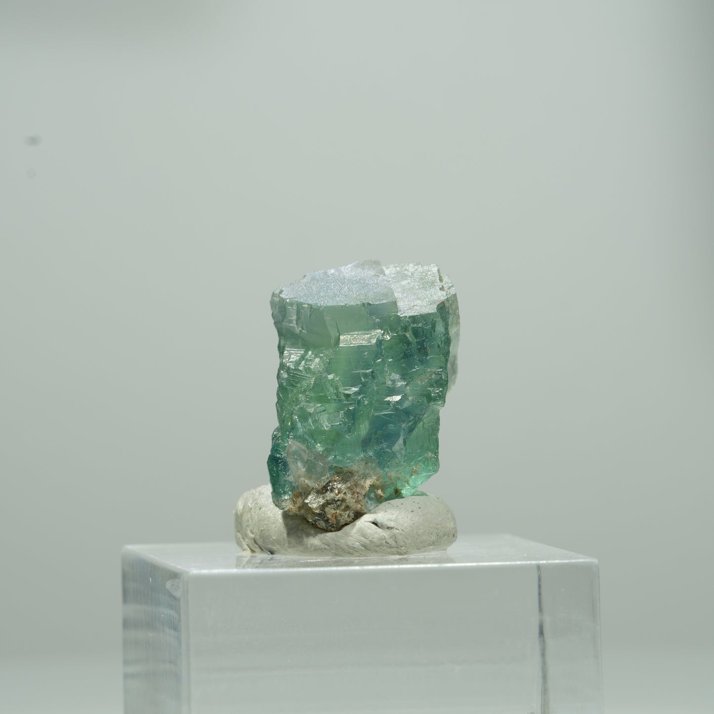 Klare Phantom Fluorit Würfel Stufe, grün Erongo, Namibia 11*8*7mm #13567