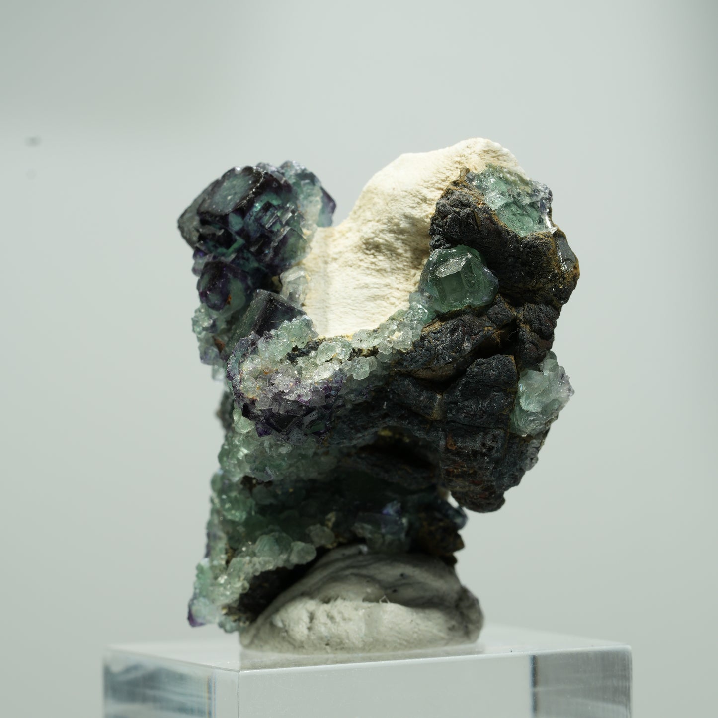 Seltene Phantom Fluorit, Orthoklas Stufe Erongo, Namibia 19*16*11mm #13570