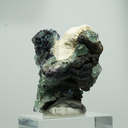 Seltene Phantom Fluorit, Orthoklas Stufe Erongo, Namibia 19*16*11mm #13570