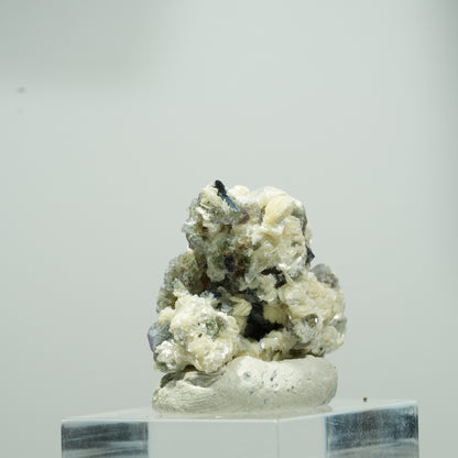 Phantom Fluorit Würfel, Schörl Turmalin, Muskovit Stufe Erongo, Namibia 14*13*10mm #13572
