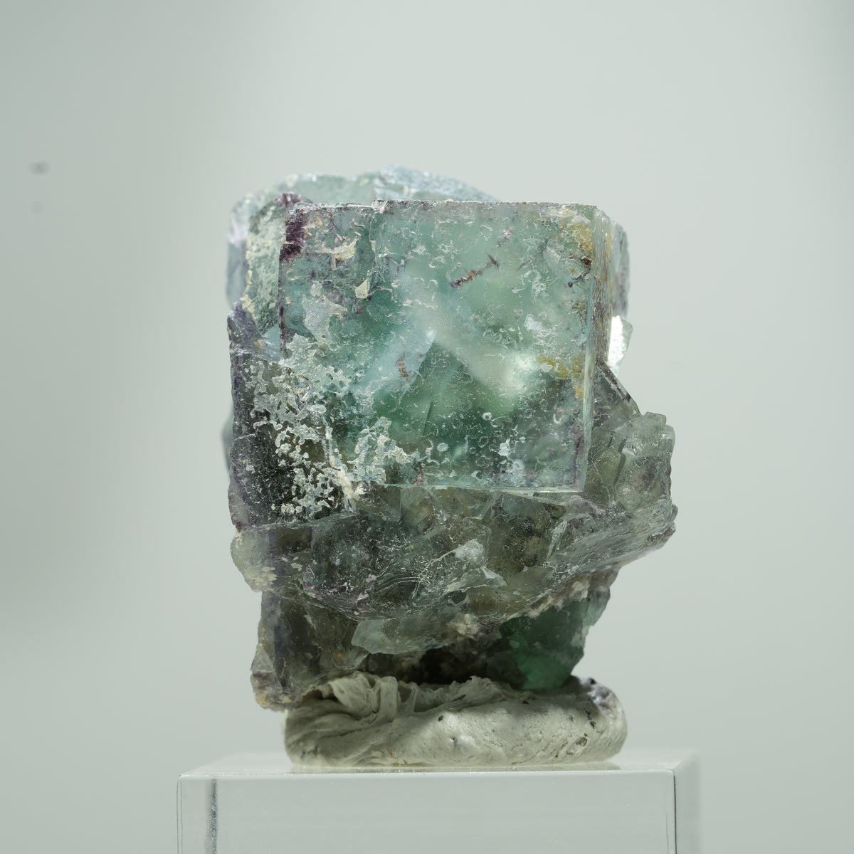 Seltene Phantom Fluorit Würfel Stufe, grün lila Okorusu, Namibia 18*17*12mm #13575