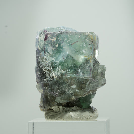 Rare Phantom Fluorite Cube Specimen, Green Purple Okorusu, Namibia 18*17*12mm #13575