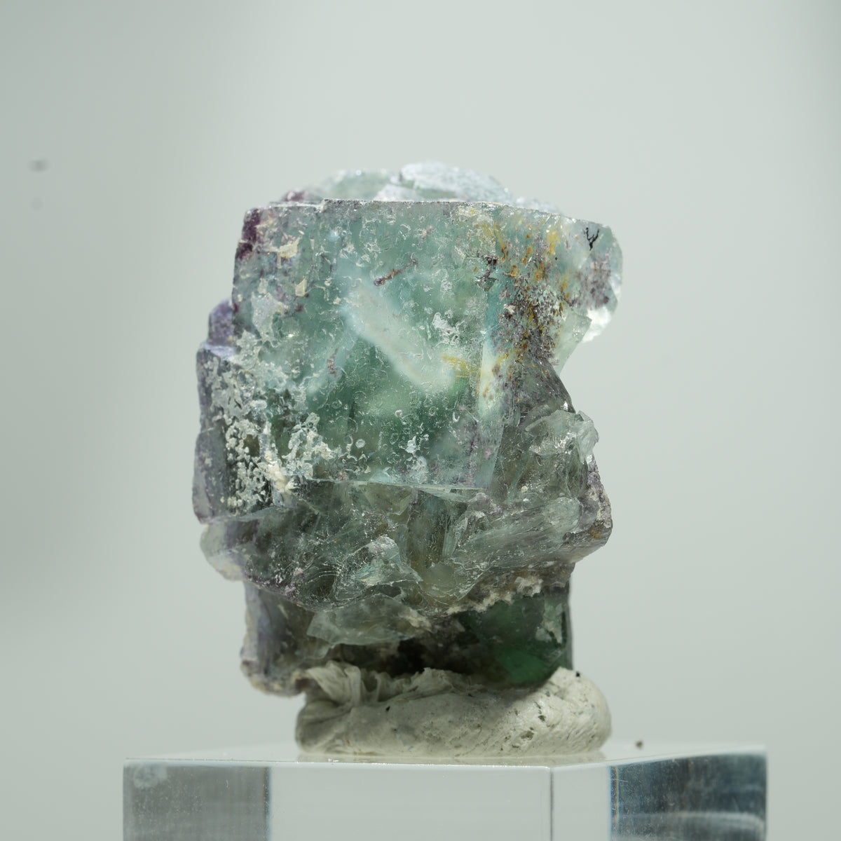 Seltene Phantom Fluorit Würfel Stufe, grün lila Okorusu, Namibia 18*17*12mm #13575