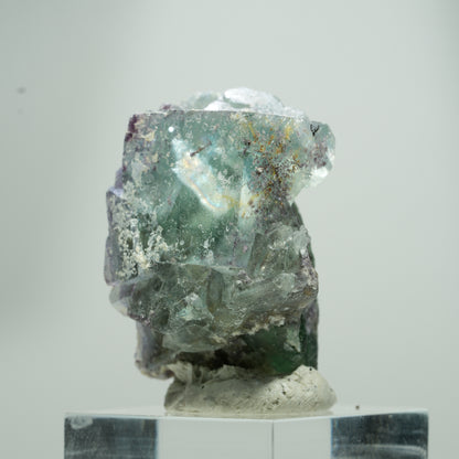 Seltene Phantom Fluorit Würfel Stufe, grün lila Okorusu, Namibia 18*17*12mm #13575