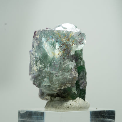 Seltene Phantom Fluorit Würfel Stufe, grün lila Okorusu, Namibia 18*17*12mm #13575