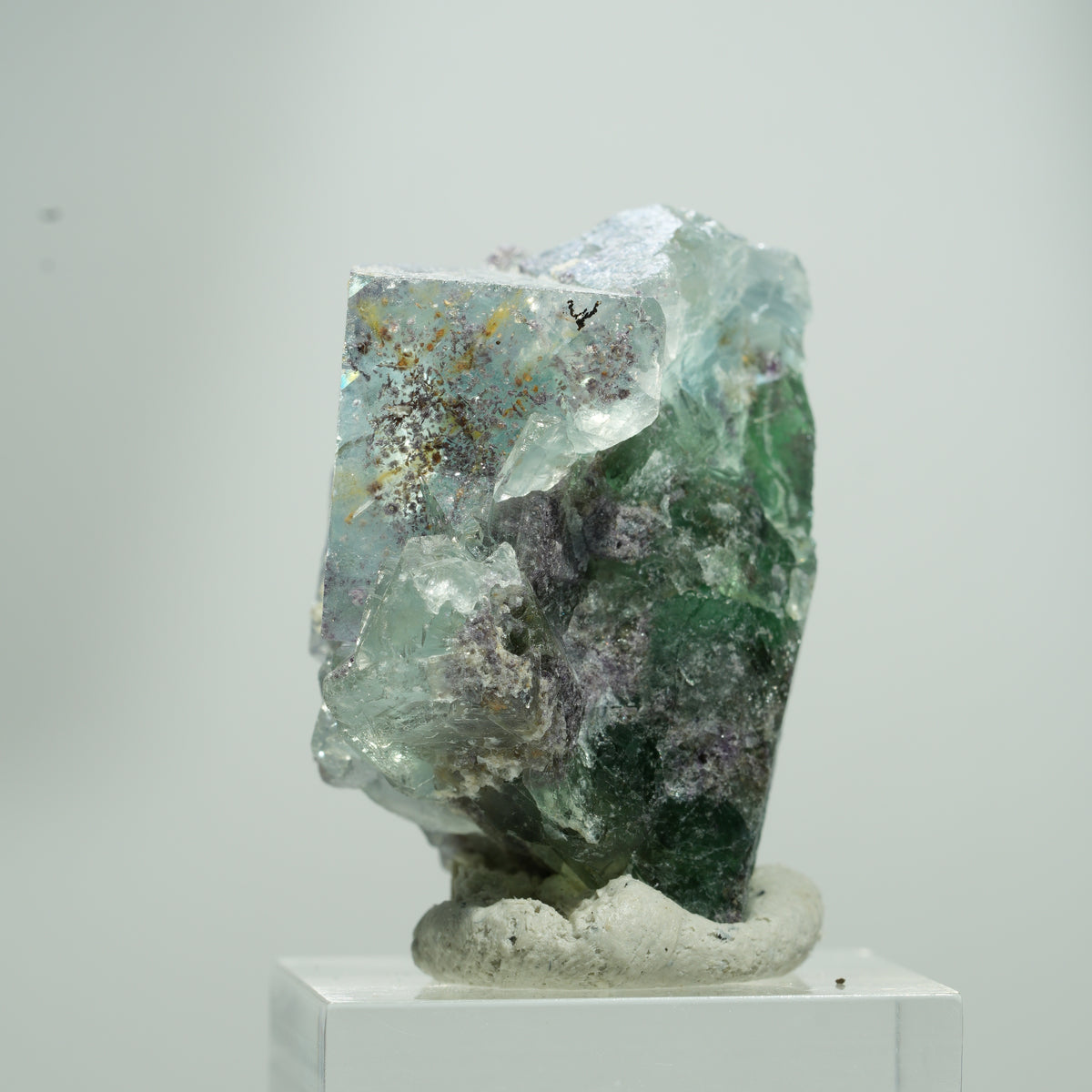 Seltene Phantom Fluorit Würfel Stufe, grün lila Okorusu, Namibia 18*17*12mm #13575