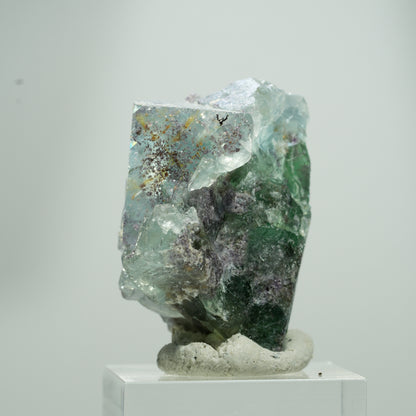 Seltene Phantom Fluorit Würfel Stufe, grün lila Okorusu, Namibia 18*17*12mm #13575