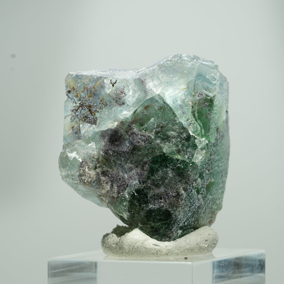 Seltene Phantom Fluorit Würfel Stufe, grün lila Okorusu, Namibia 18*17*12mm #13575