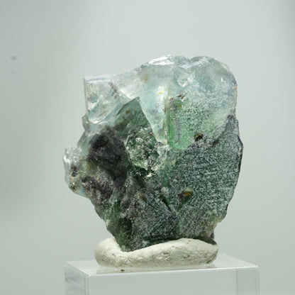 Seltene Phantom Fluorit Würfel Stufe, grün lila Okorusu, Namibia 18*17*12mm #13575