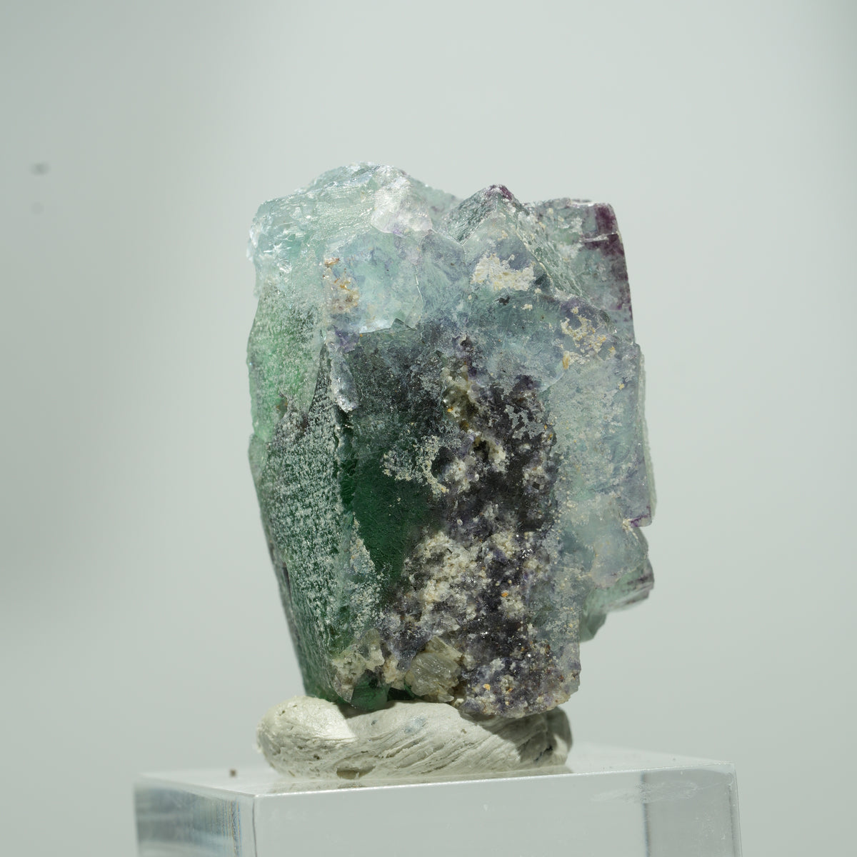 Seltene Phantom Fluorit Würfel Stufe, grün lila Okorusu, Namibia 18*17*12mm #13575