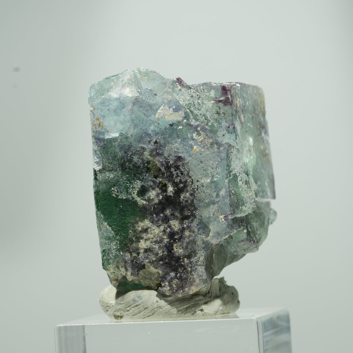 Seltene Phantom Fluorit Würfel Stufe, grün lila Okorusu, Namibia 18*17*12mm #13575