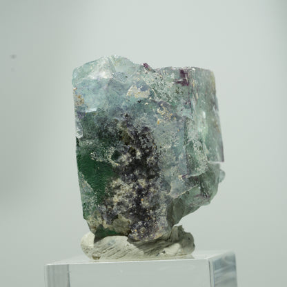 Seltene Phantom Fluorit Würfel Stufe, grün lila Okorusu, Namibia 18*17*12mm #13575
