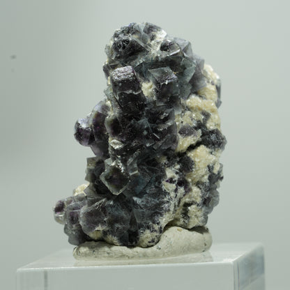 Cubes de Fluorite Phantom multicolore, Muscovite d'Erongo, Namibie 16*14*10mm #13579