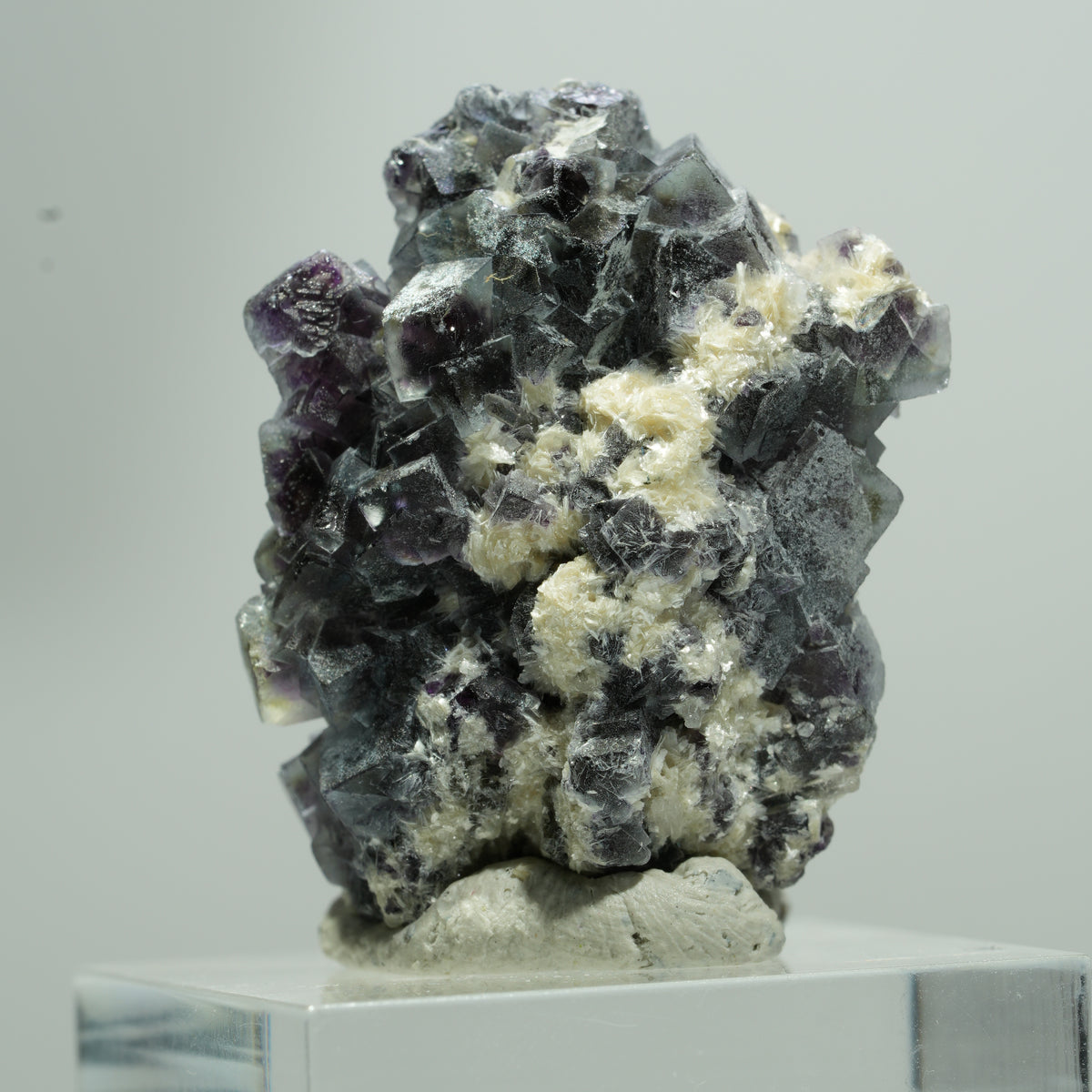 Cubes de Fluorite Phantom multicolore, Muscovite d'Erongo, Namibie 16*14*10mm #13579