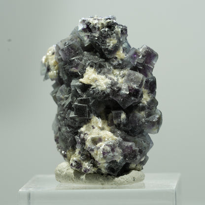 Cubes de Fluorite Phantom multicolore, Muscovite d'Erongo, Namibie 16*14*10mm #13579