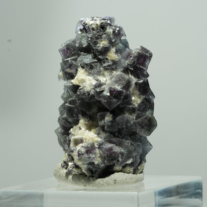 Cubes de Fluorite Phantom multicolore, Muscovite d'Erongo, Namibie 16*14*10mm #13579