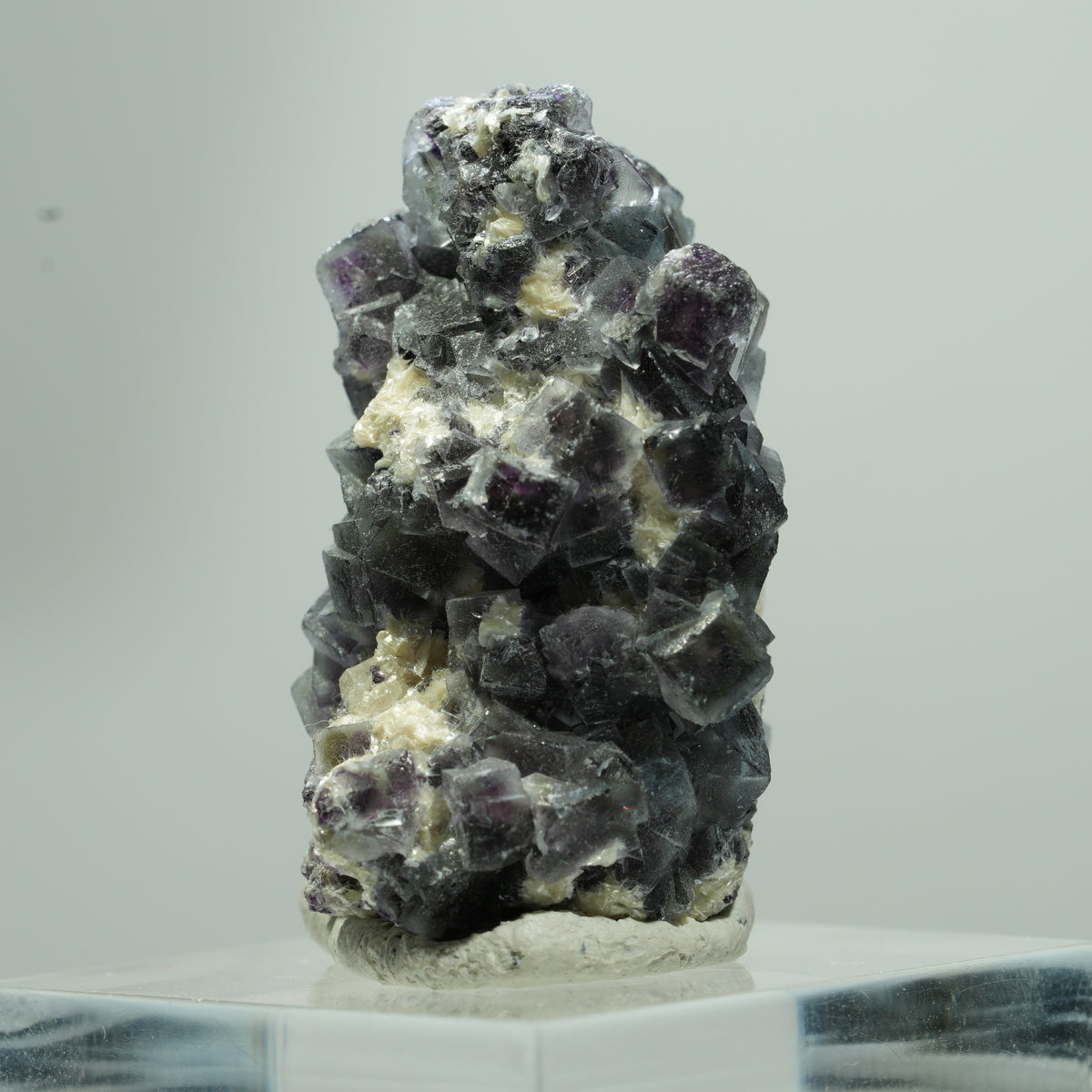 Cubes de Fluorite Phantom multicolore, Muscovite d'Erongo, Namibie 16*14*10mm #13579