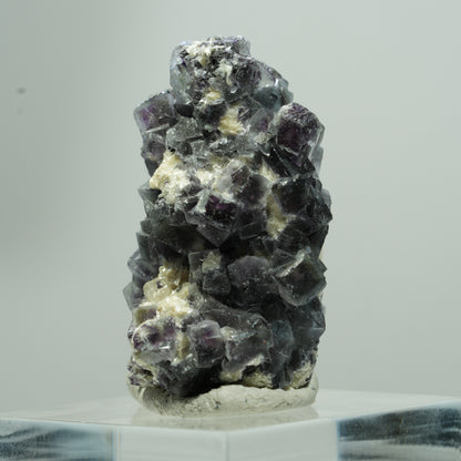 Cubes de Fluorite Phantom multicolore, Muscovite d'Erongo, Namibie 16*14*10mm #13579