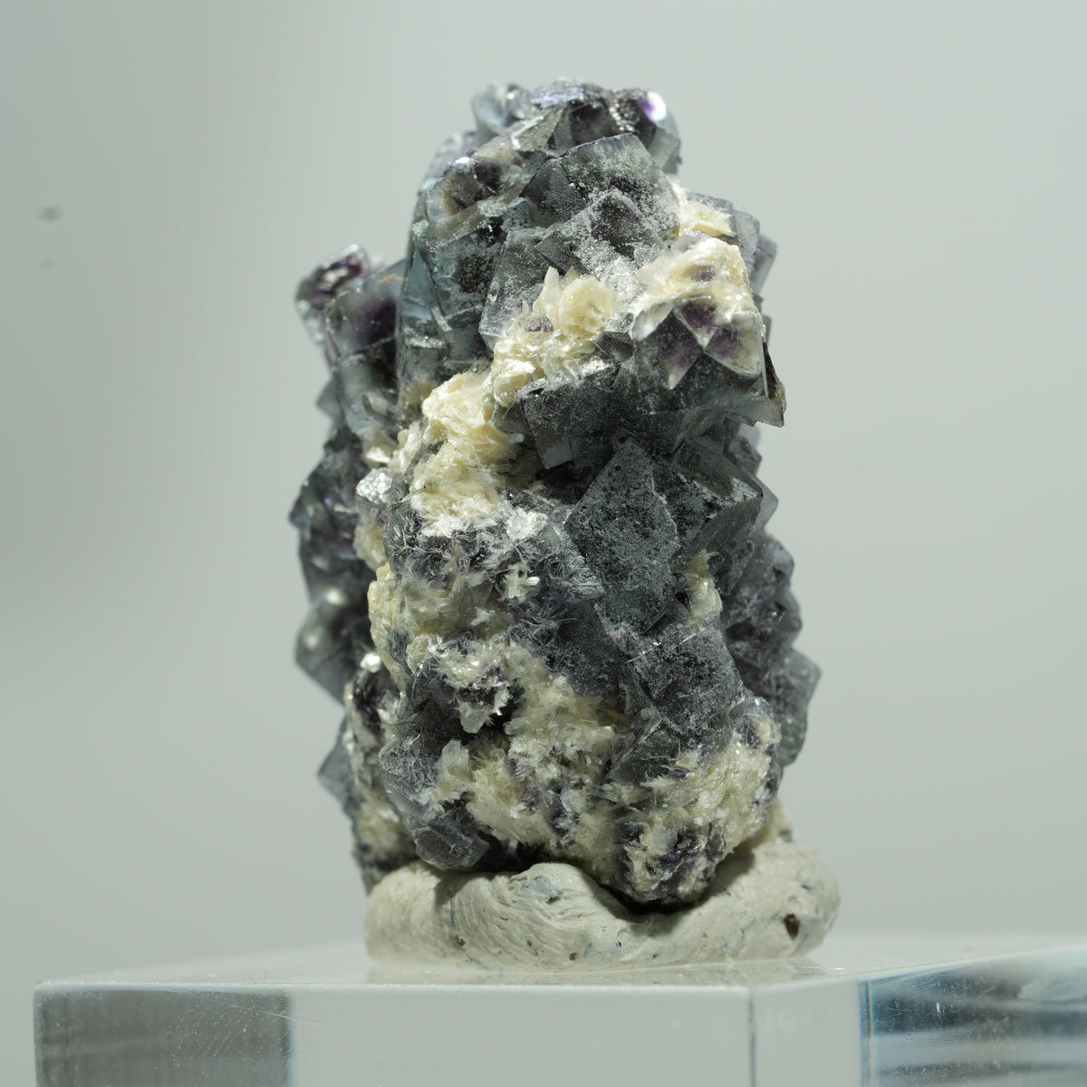 Cubes de Fluorite Phantom multicolore, Muscovite d'Erongo, Namibie 16*14*10mm #13579