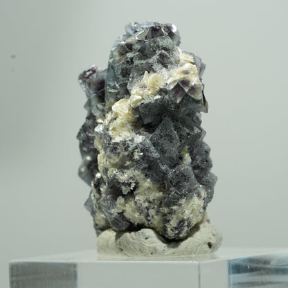 Cubes de Fluorite Phantom multicolore, Muscovite d'Erongo, Namibie 16*14*10mm #13579