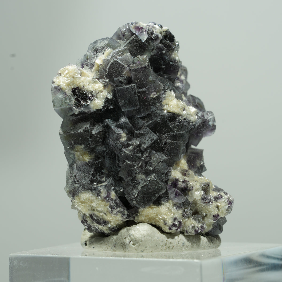 Cubes de Fluorite Phantom multicolore, Muscovite d'Erongo, Namibie 16*14*10mm #13579