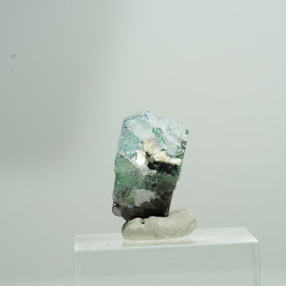 Phantom Fluorit hexagonal, Schörl Turmalin, Muskovit Erongo, Namibia 9*7*5mm #13581