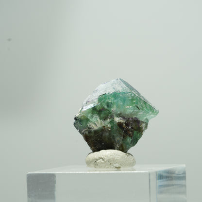 Phantom Fluorit hexagonal, Schörl Turmalin, Muskovit Erongo, Namibia 9*7*5mm #13581