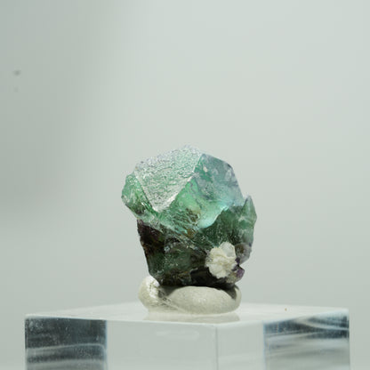 Phantom Fluorit hexagonal, Schörl Turmalin, Muskovit Erongo, Namibia 9*7*5mm #13581