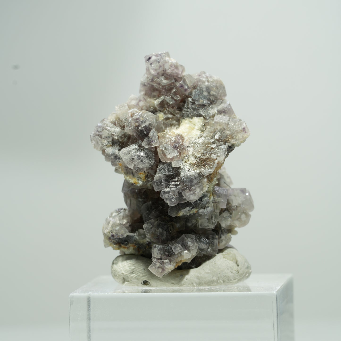 Seltene Phantom Fluorit Würfel, Muskovit Stufe Erongo, Namibia 16*12*11mm #13584