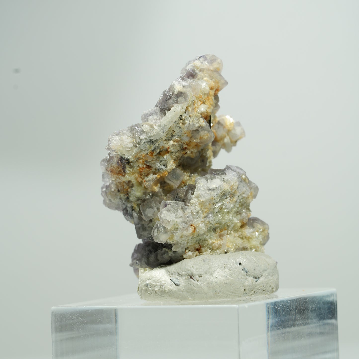 Seltene Phantom Fluorit Würfel, Muskovit Stufe Erongo, Namibia 16*12*11mm #13584