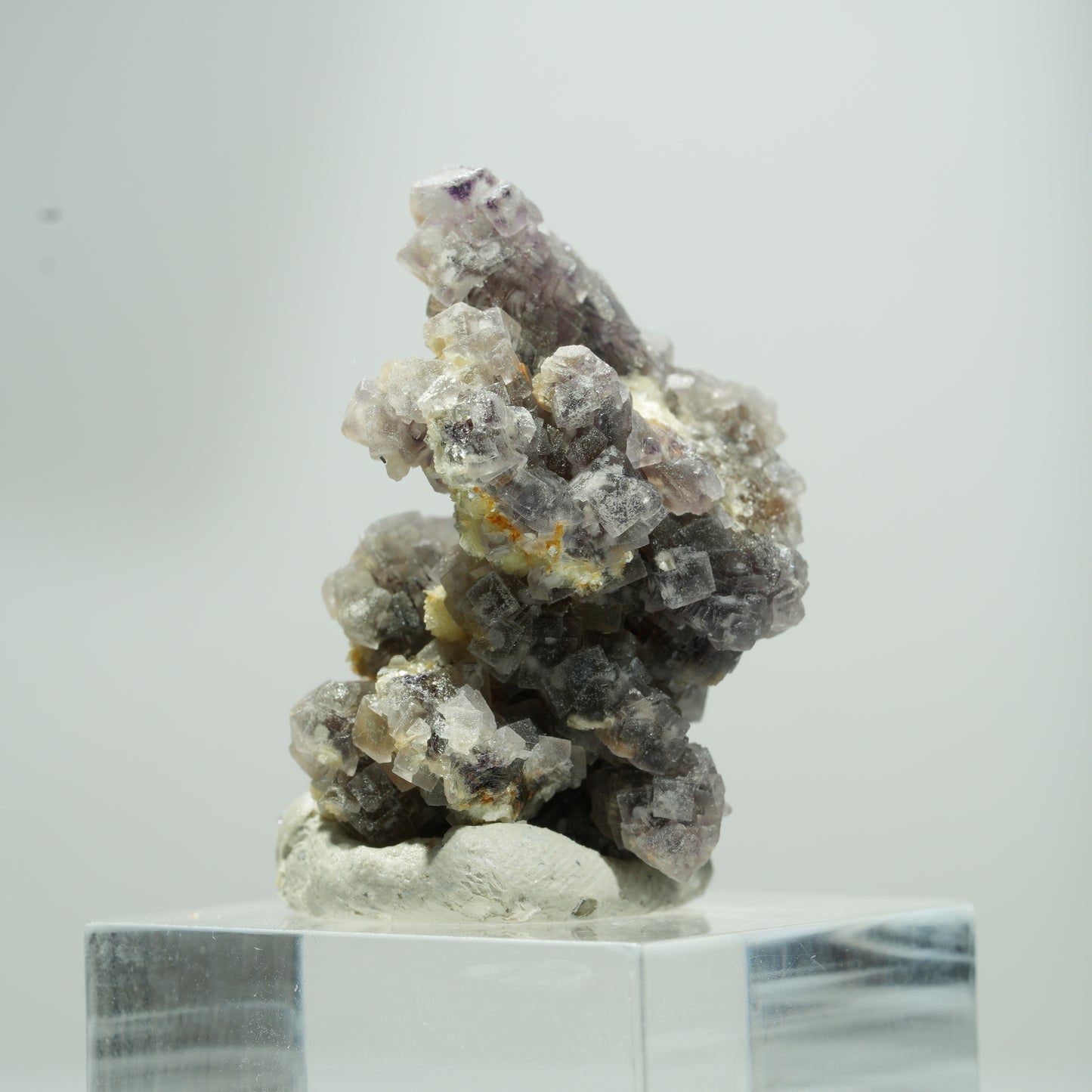 Seltene Phantom Fluorit Würfel, Muskovit Stufe Erongo, Namibia 16*12*11mm #13584