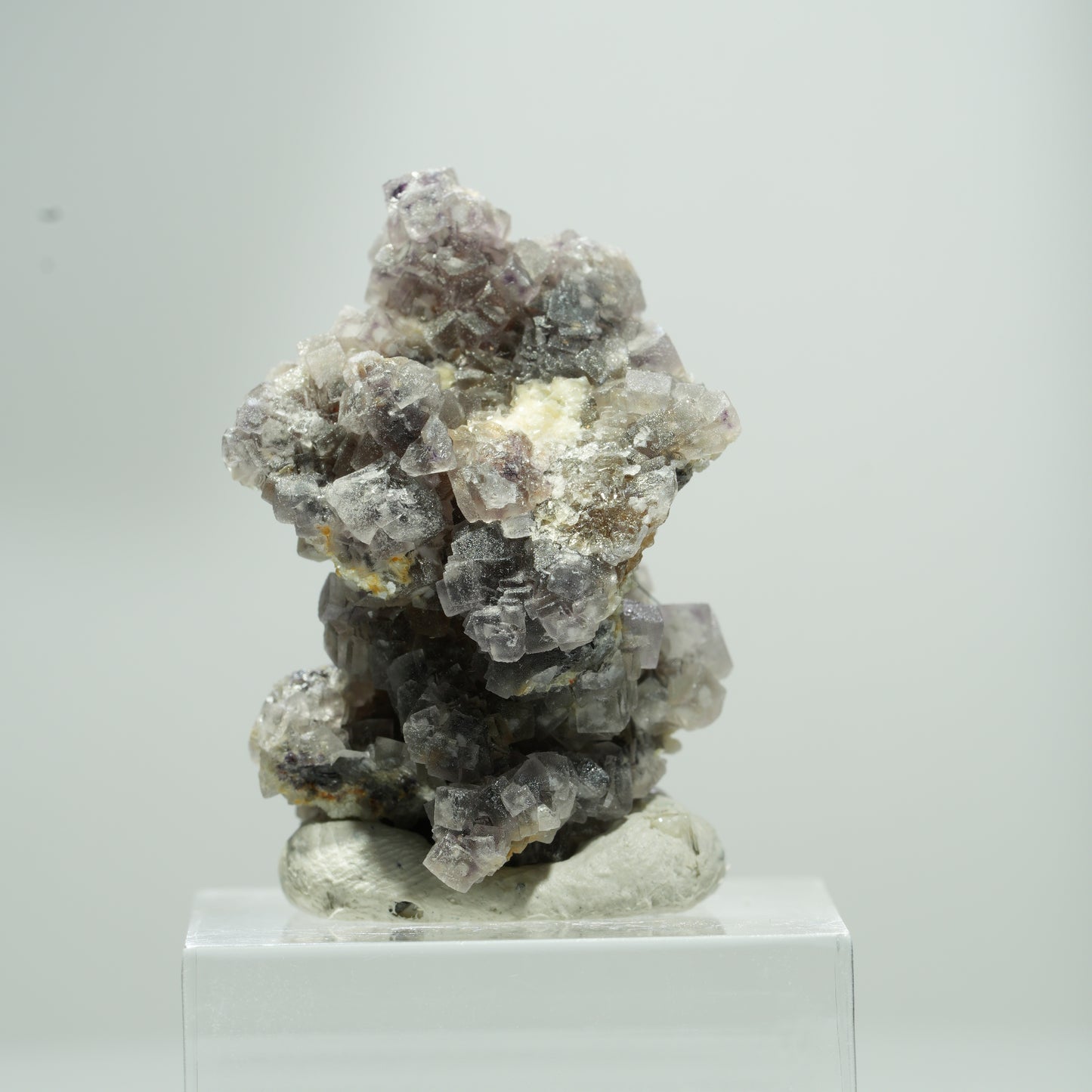Seltene Phantom Fluorit Würfel, Muskovit Stufe Erongo, Namibia 16*12*11mm #13584