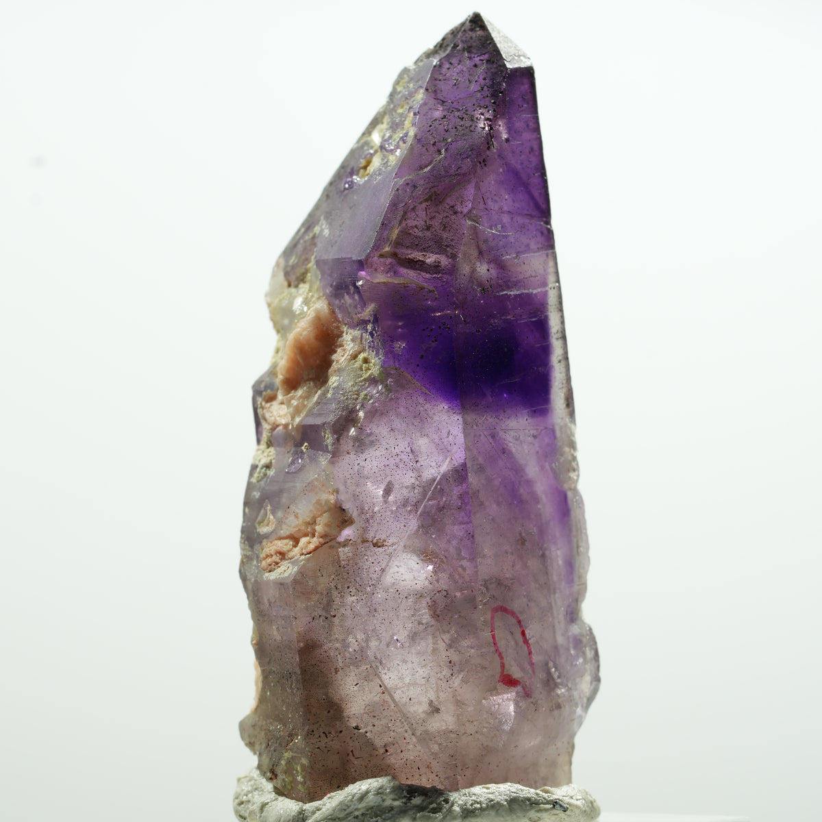 Enhydro Skelett Phantom Amethyst Spitze, 1x Blase Brandberg, Namibia 26*11*10mm #13588