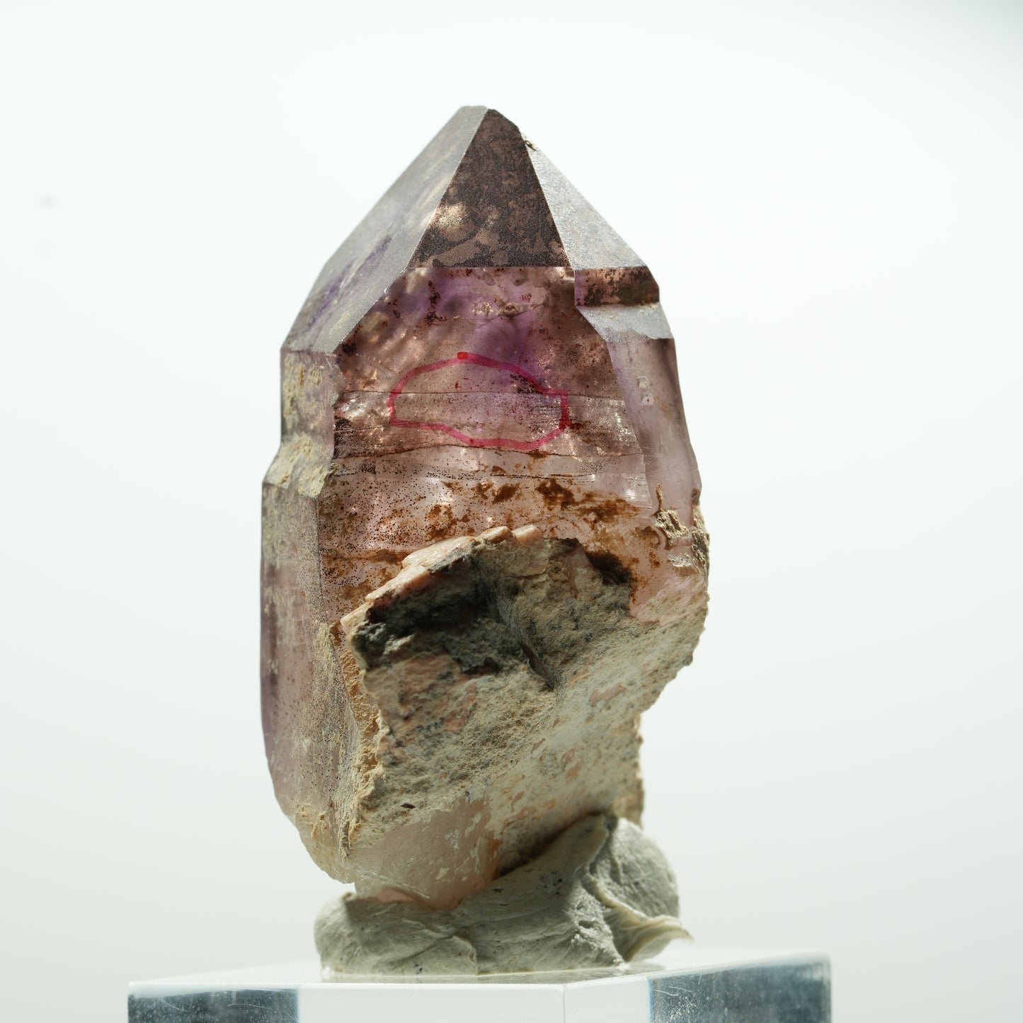 Enhydro Skelett Phantom Amethyst Spitze, 1x Blase Brandberg, Namibia 24*16*12mm #13589