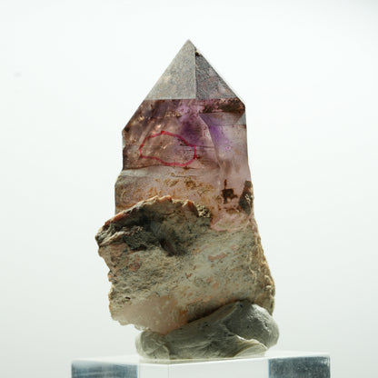 Enhydro Skelett Phantom Amethyst Spitze, 1x Blase Brandberg, Namibia 24*16*12mm #13589