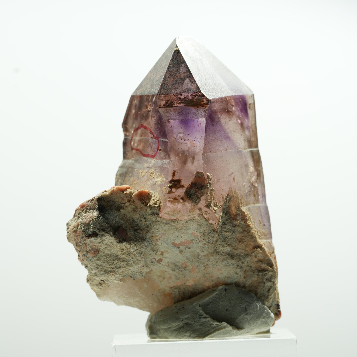 Enhydro Skelett Phantom Amethyst Spitze, 1x Blase Brandberg, Namibia 24*16*12mm #13589