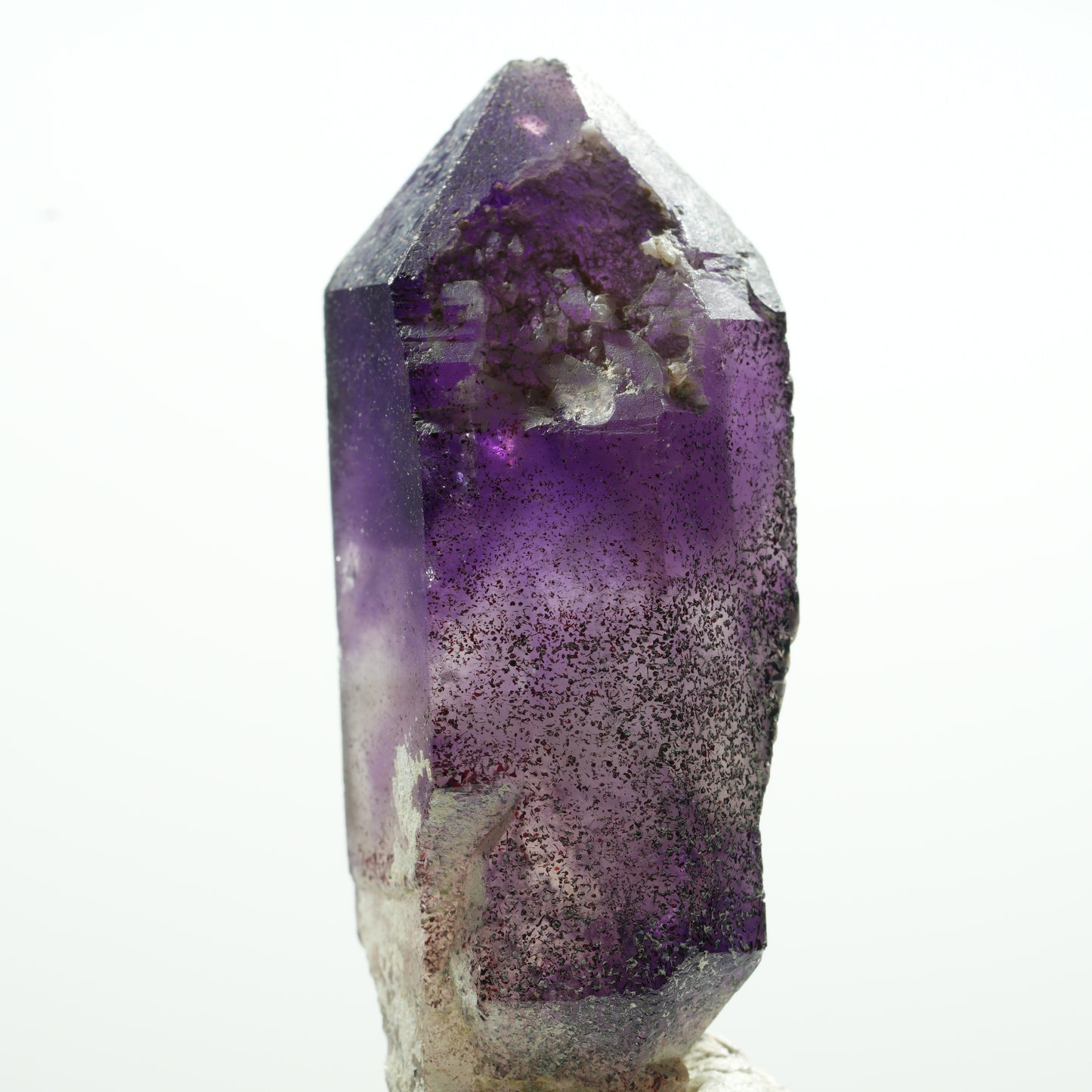 Seltene Phantom Amethyst Doppelender Spitze Brandberg, Namibia 25*10*8mm #13591