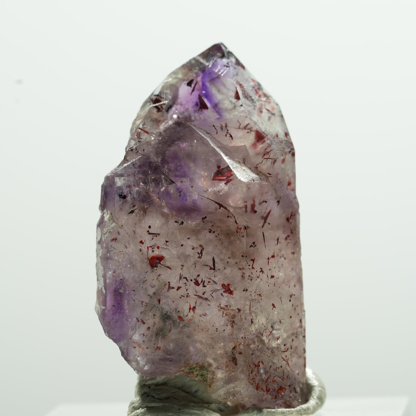 Harlekin Skelett Phantom Amethyst Spitze Brandberg, Namibia 15*8*6mm #13592