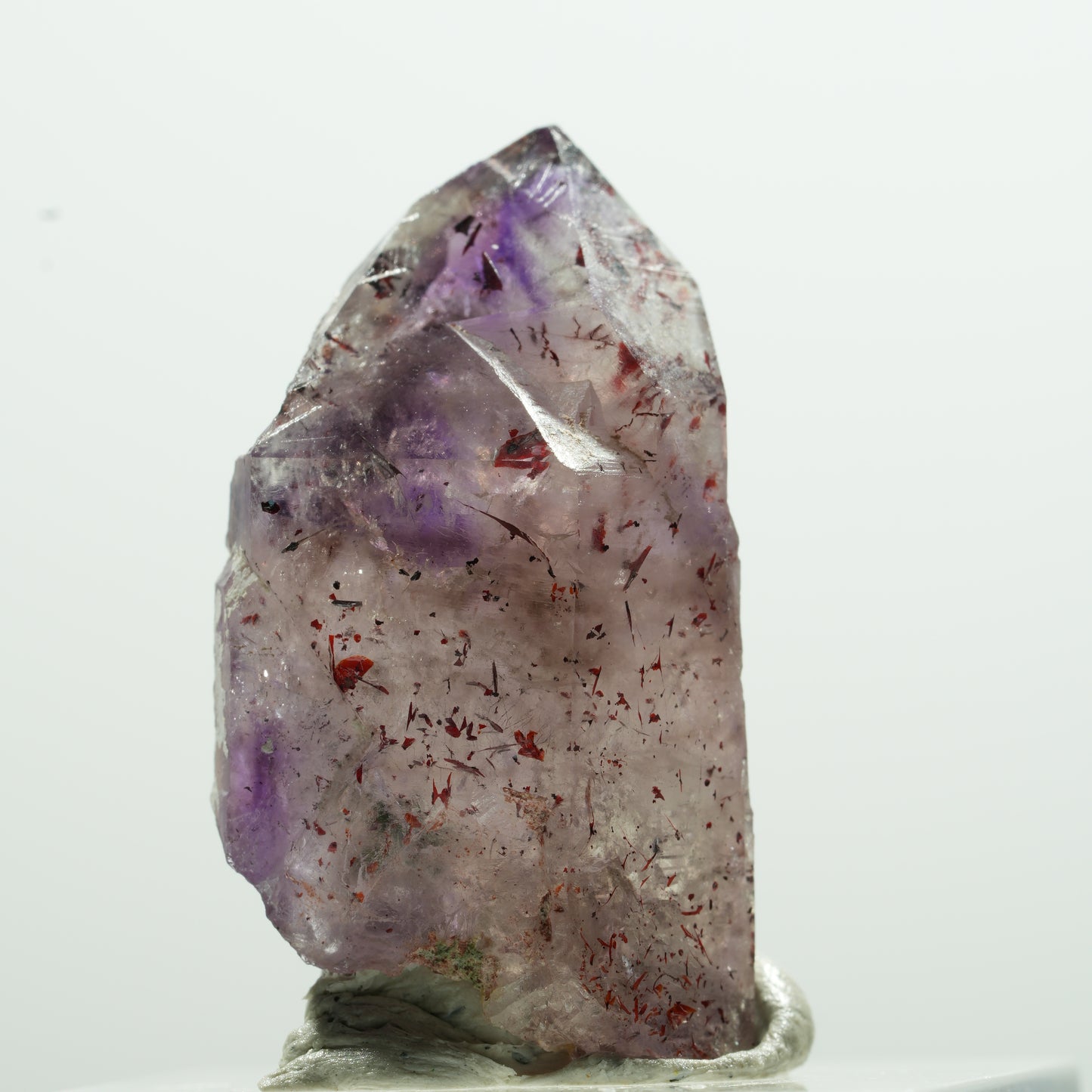 Harlekin Skelett Phantom Amethyst Spitze Brandberg, Namibia 15*8*6mm #13592