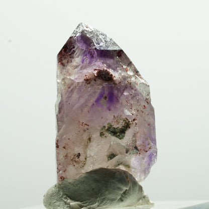 Harlekin Skelett Phantom Amethyst Spitze Brandberg, Namibia 15*8*6mm #13592