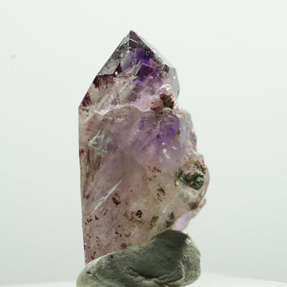 Harlekin Skelett Phantom Amethyst Spitze Brandberg, Namibia 15*8*6mm #13592