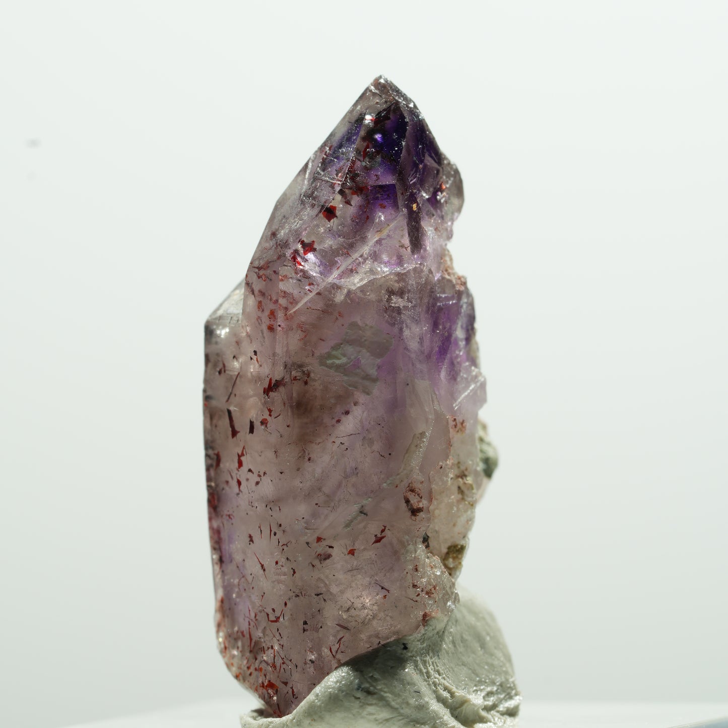 Harlekin Skelett Phantom Amethyst Spitze Brandberg, Namibia 15*8*6mm #13592