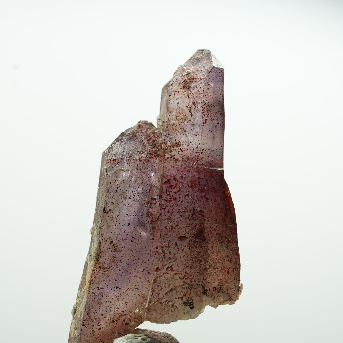 Seltene Phantom Amethyst Zepter mit Eisen Spitzen Brandberg, Namibia 27*13*11mm #13593