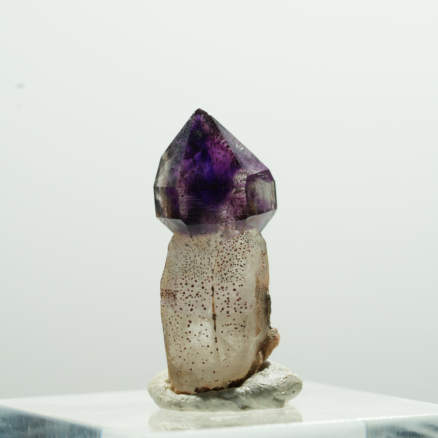 Seltene Phantom Amethyst Zepter Spitze Brandberg, Namibia 24*10*8mm #13597