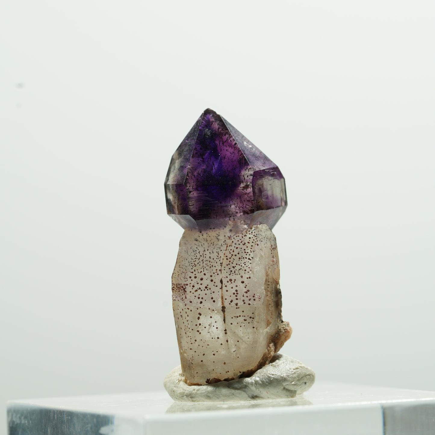 Seltene Phantom Amethyst Zepter Spitze Brandberg, Namibia 24*10*8mm #13597