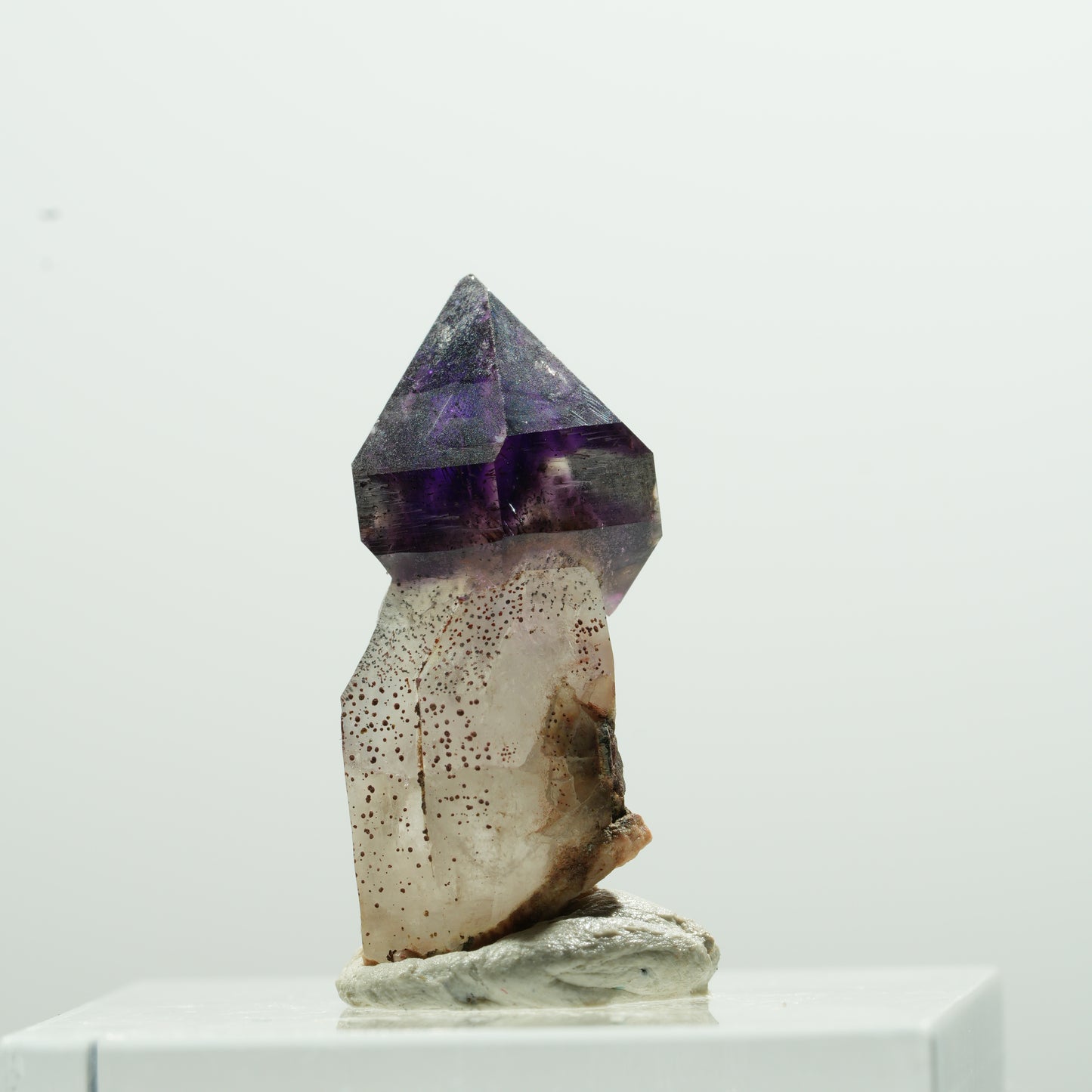Seltene Phantom Amethyst Zepter Spitze Brandberg, Namibia 24*10*8mm #13597