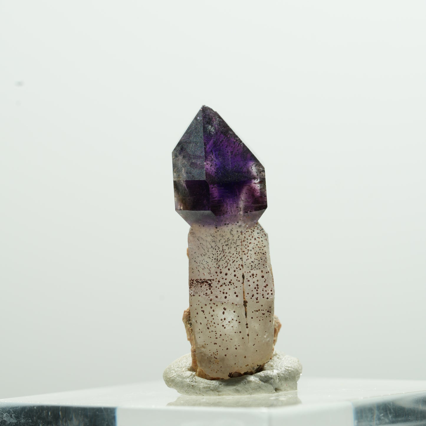 Seltene Phantom Amethyst Zepter Spitze Brandberg, Namibia 24*10*8mm #13597