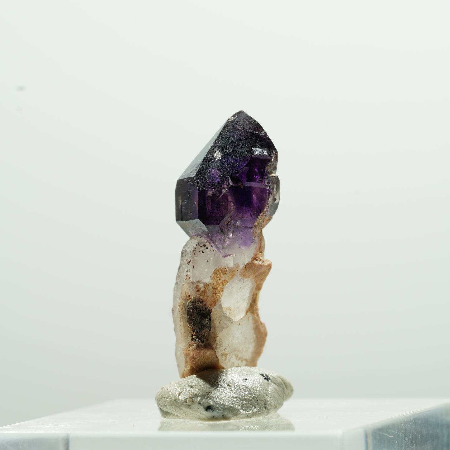Seltene Phantom Amethyst Zepter Spitze Brandberg, Namibia 24*10*8mm #13597