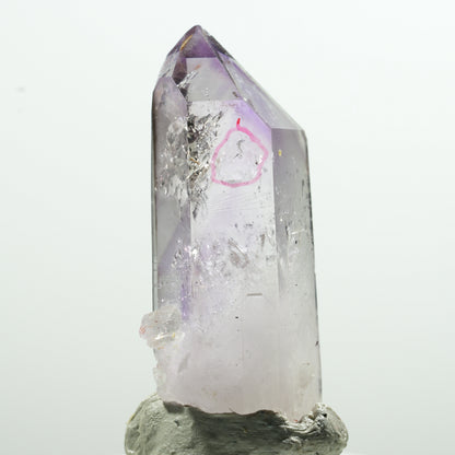 Pointe d'améthyste fantôme à enhydro, 1 bulle Goboboseb, Namibie 43*19*15mm #13598