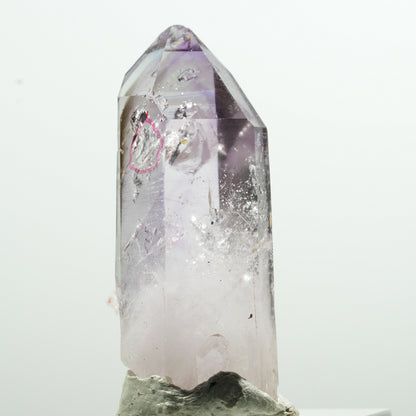 Pointe d'améthyste fantôme à enhydro, 1 bulle Goboboseb, Namibie 43*19*15mm #13598